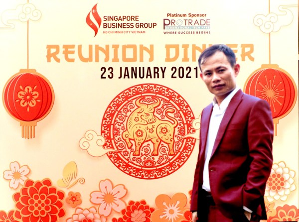 Picture: Harry Pham, Chairman of OCB Life Group, attends the Singapore Business Group Reunion Dinner event in Ho Chi Minh City on Saturday January 23, 2021.