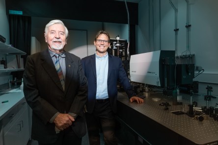 Scientific Director Prof Heinrich Hora (left), and Managing Director Dr Warren McKenzie (right).
