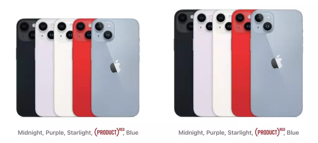 warna iPhone 14 dan iPhone 14 Plus