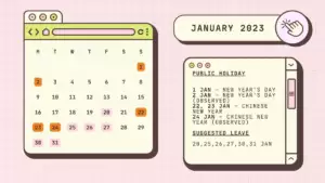 2023 calendar with holidays