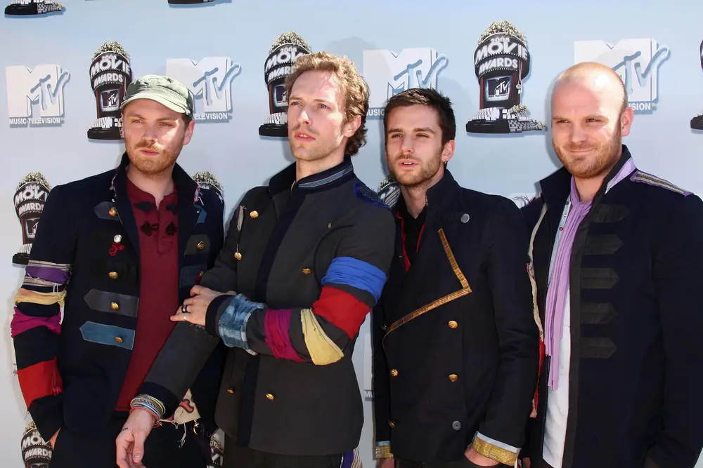 Coldplay attending MTV music award