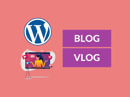 Illustration with Blog vs Vlog. 